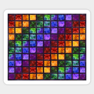 Rainbow Spectrum Black Quilt Sticker